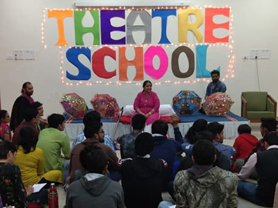Conducting session on Vocal Mechanic at Theatre School, Ahmedabad