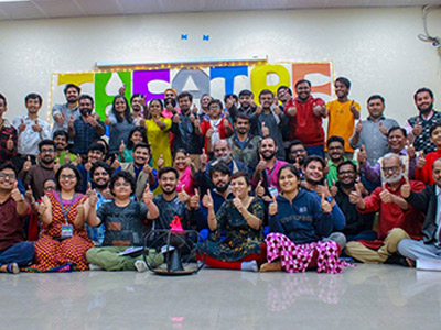 Conducting session on Vocal Mechanic at Theatre School, Ahmedabad