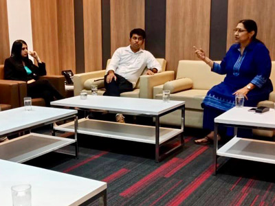 Sharing tips with anchors of Gujarati Zee 24 hours