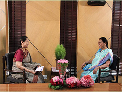 Hina Saxena with AnandiBen Patel